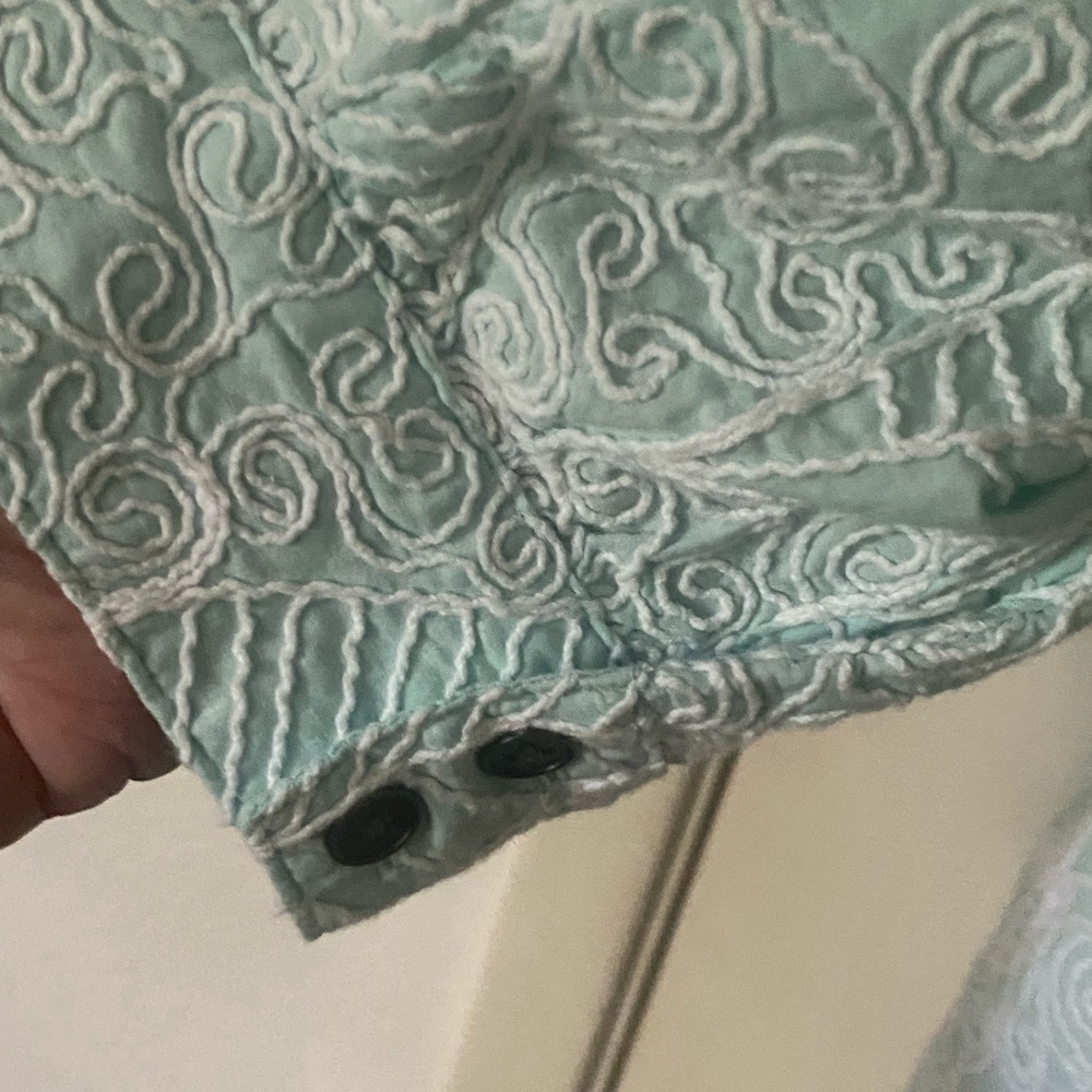 J. Jill Sea glass Leaf-Print Tunic Top - Picture 3 of 14